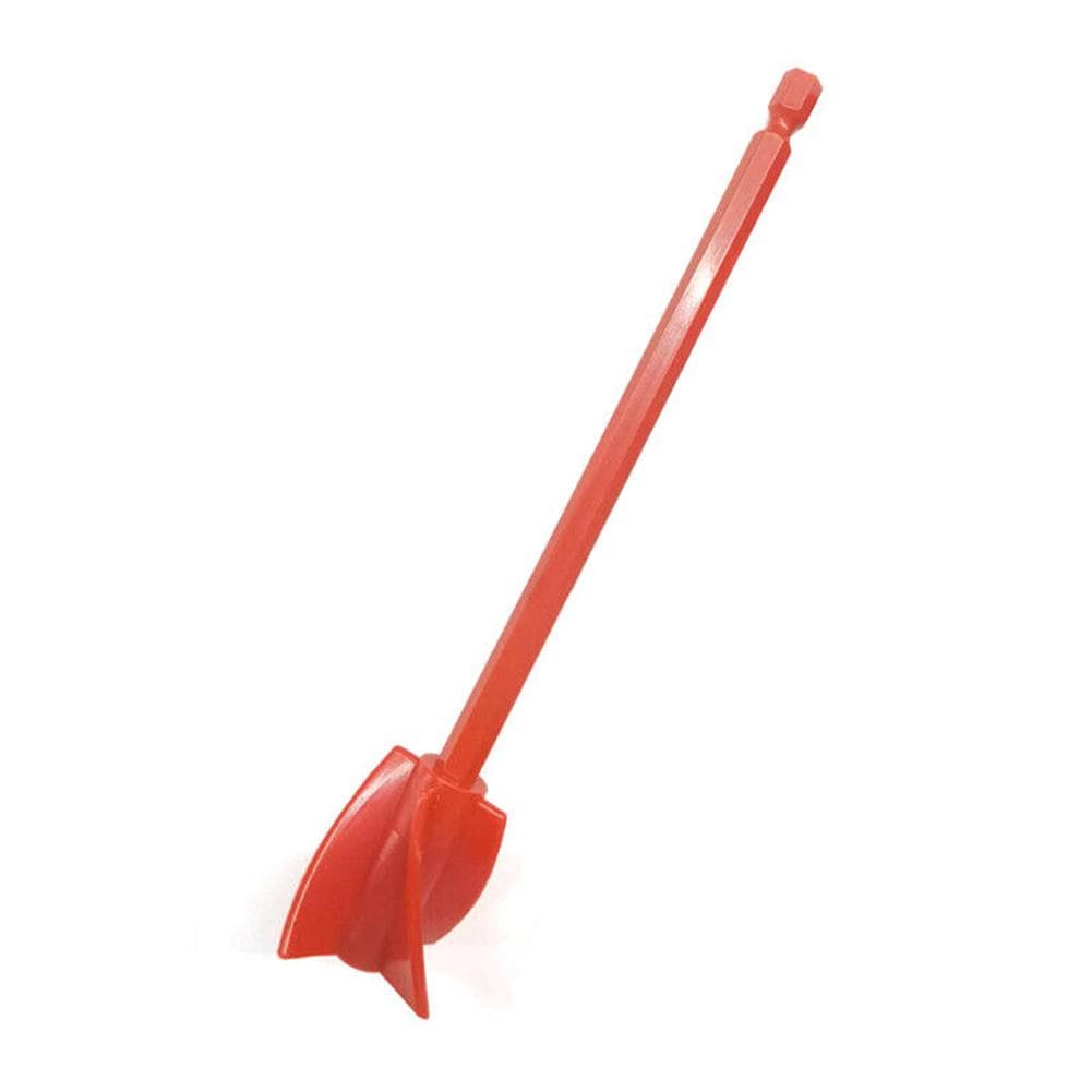 Hybrid Drill Bit Attachment Liquids Mixer Paint Drill red