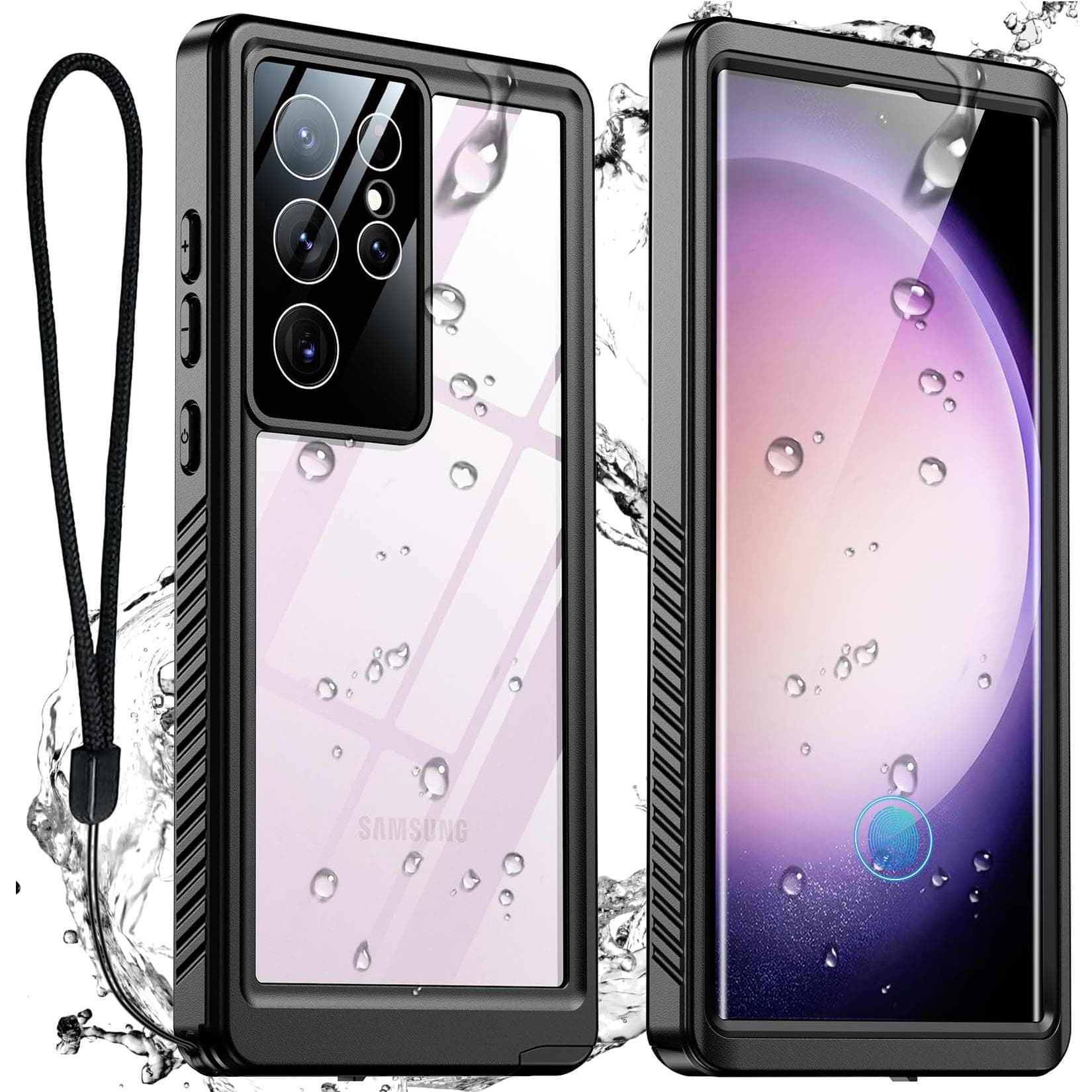IP68 Shellbox Waterproof Case For Samsung Galaxy S24 S23 S22 S21 Ultra FE A54 A14 5G Metal Aluminum Swimming Phone Luxury Cover Samsung Note 20 black