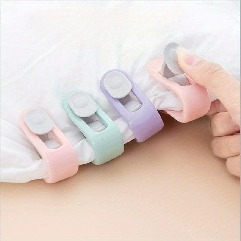 15pcs Heavy-Duty PP Material Multicolor Non-Slip Quilt Clips, Needle-Free Bed Sheet Grippers Easy to Clean Bed Accessory 15PCS purple
