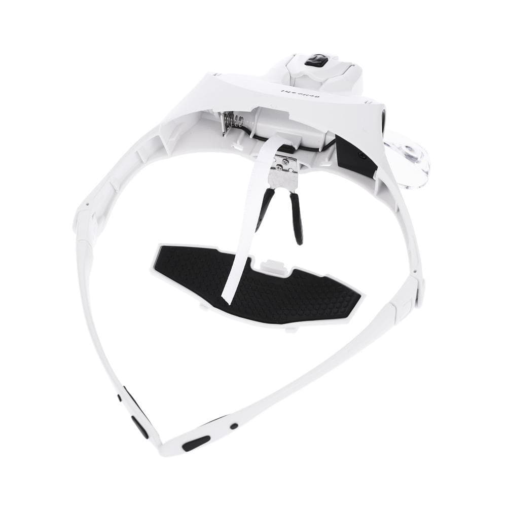 5 Lens 1.0X-3.5X Adjustable Bracket Headband Glasses Magnifier Loupe 2 LED Lights Magnifying Tool