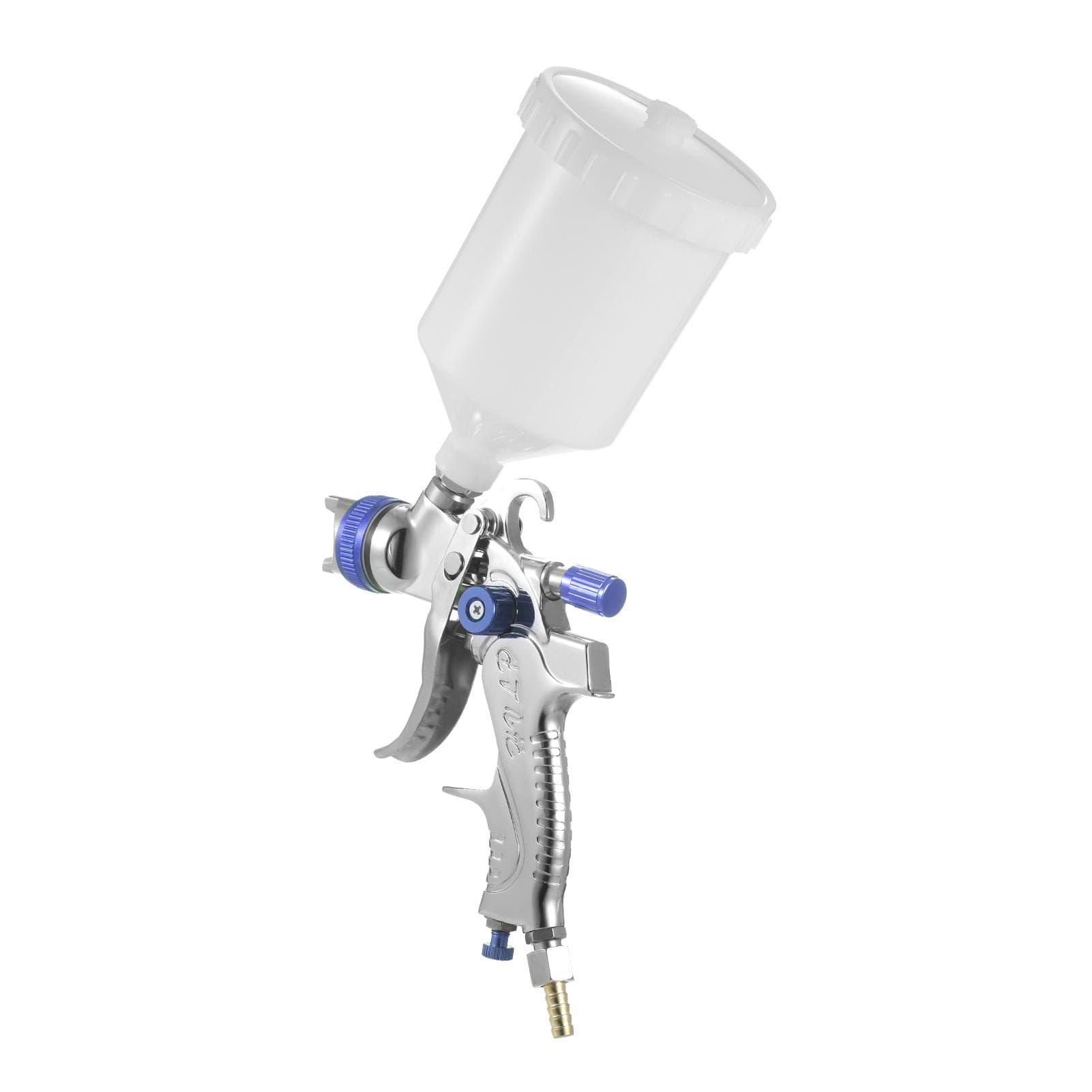 Gravity Feed Air Spray Gun HVLP Sprayer Paint Gun with 600ML Cup 1.4mm Nozzle for Painting Car 1 nozzle blue