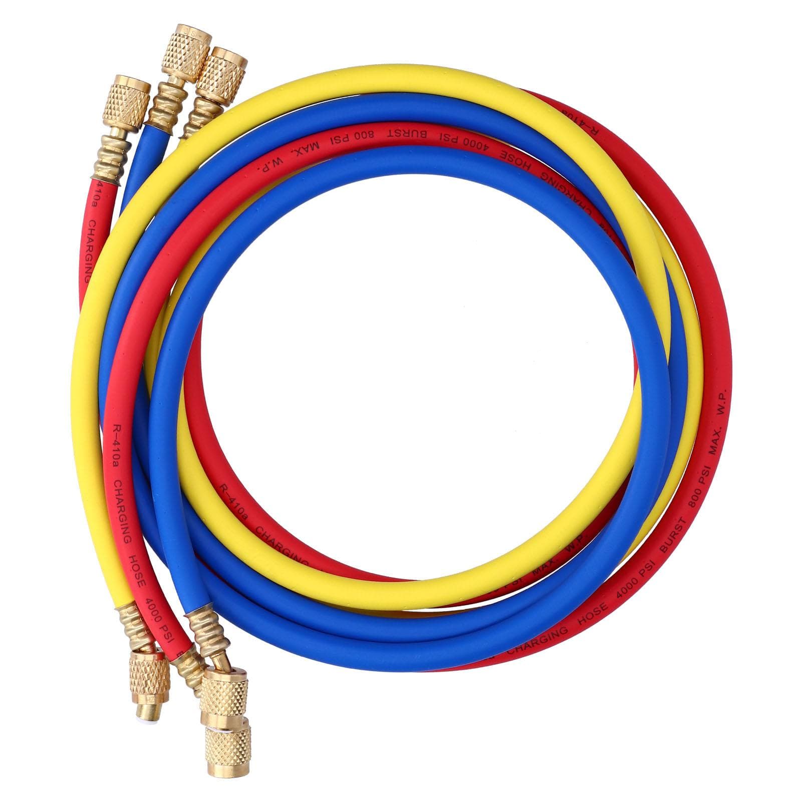 3Pcs AC Charging Hose Detection Liquid Filling Refrigerant Pipe CT360RYBH(R410)1.5meter