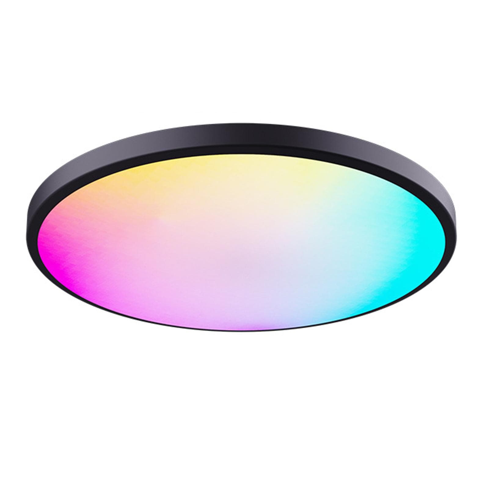 RGBCW Full Color Ceiling Lamp Round LED Ceiling Light Fixture for Bedroom Living Room 220V-240V black