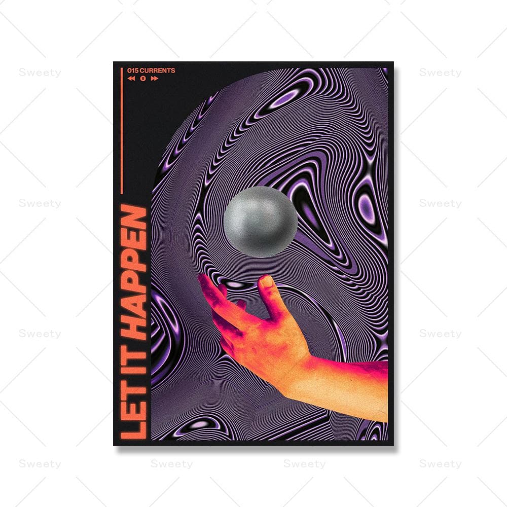 Tame Impala Psychedelic Poster Vintage Music Album Cover Art Prints Gift Modern Home Decor Wall Pictures for Living Room Club 40x50cm No Frame