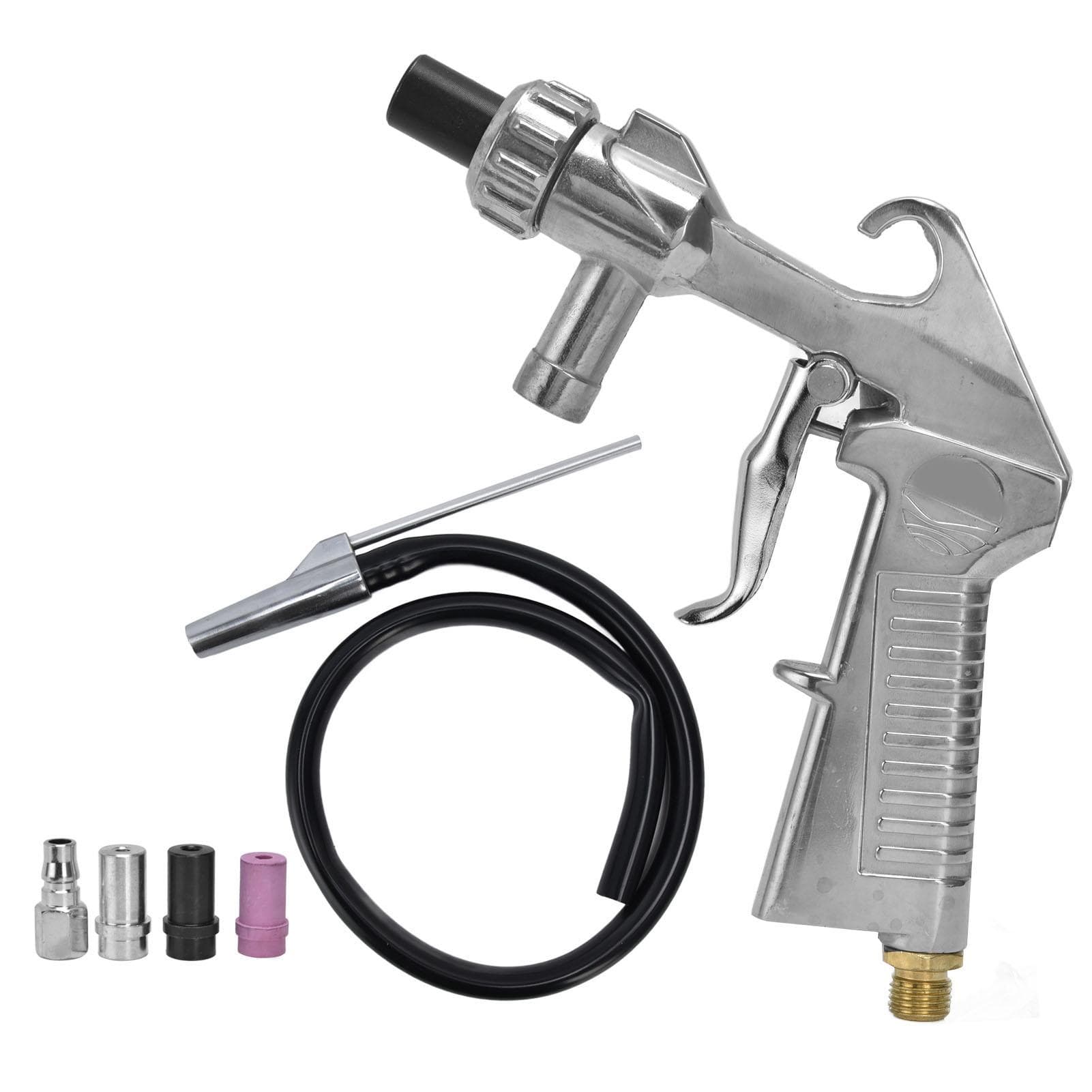 Air Sand Blaster Kit Industrial Pneumatic Sandblasting Gun with Nozzles Tube for Derusting