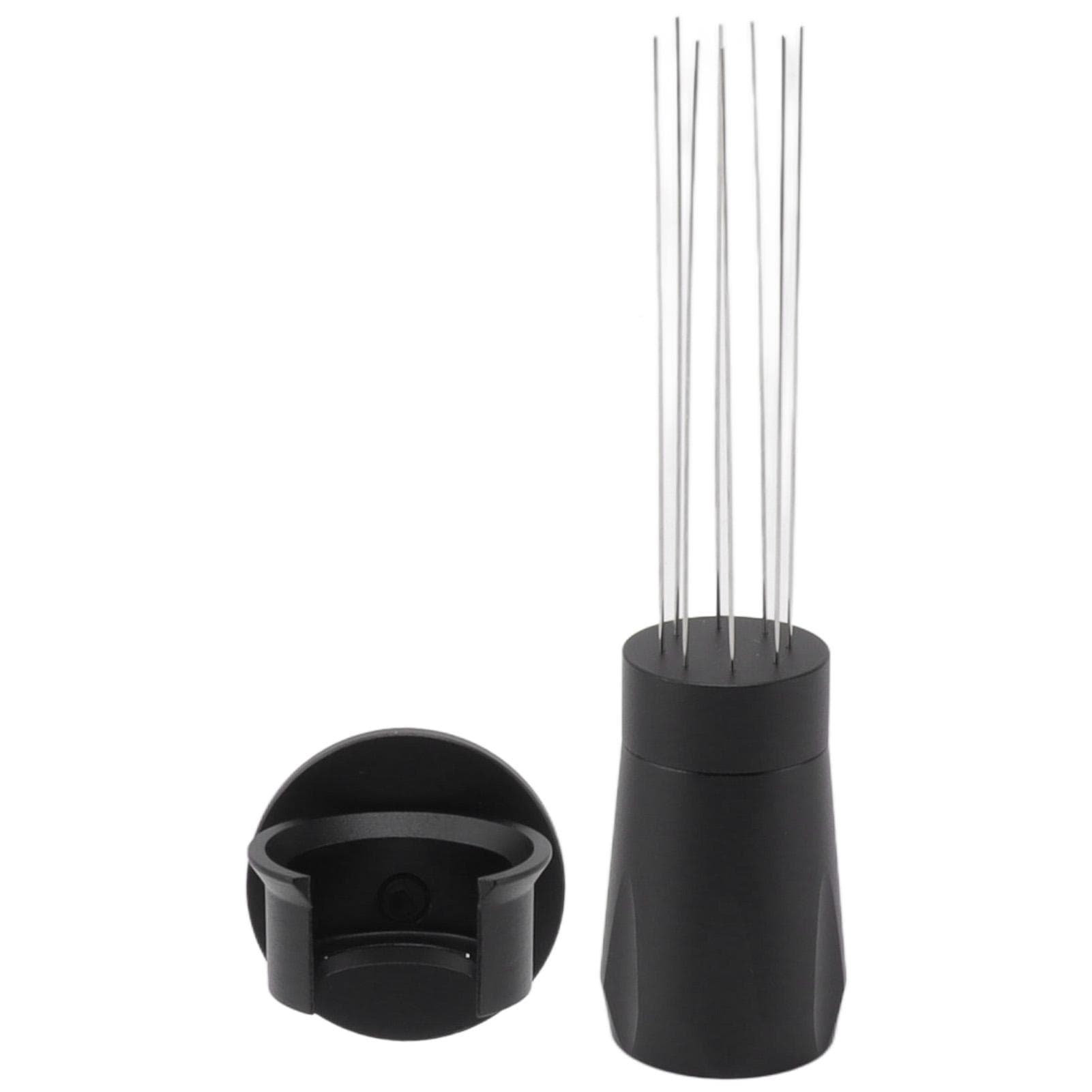 Coffee Distribution Tool Non Stick Black Aluminum Alloy Stainless Steel Coffee Stirring Tamper for