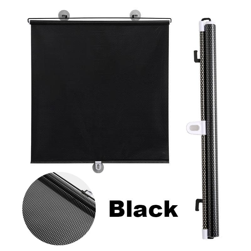 Universal Roller Blinds Suction Cup Sunshade Blackout Curtain Car Bedroom Kitchen Office Window Sun-shading Curtains Nail-free 40cm x 125cm black