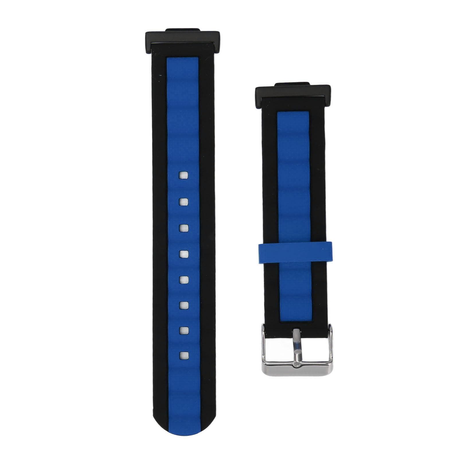 Silicone Watch Straps Adjustable Waterproof Elastic Replacement Wrist Band for Watch FIT 2 Black