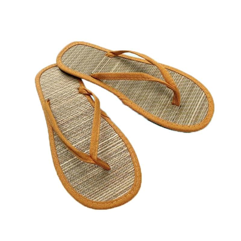 Women Flat Flip-flops Slippers Comfortable Non-slip Sandals Bamboo Rattan Flip Flop Home Bathroom Fashion Slippers Zapatos 37