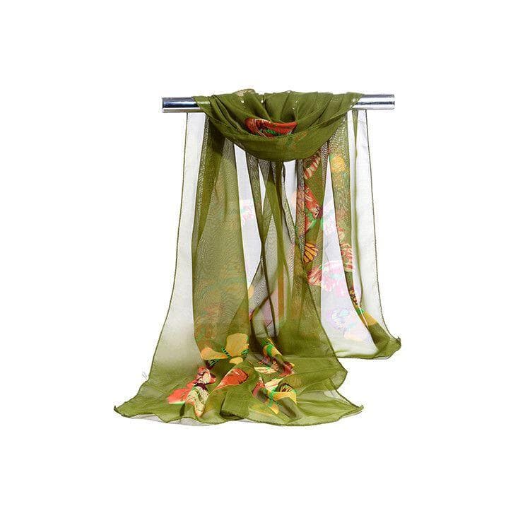 Warm Women's Scarves, Spring and Summer New Styles, Chiffon Printed Scarves, Long and Versatile Scarves 150-40cm