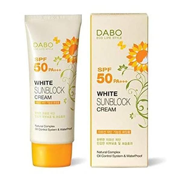 DABO White Sunblock Cream SPF50 PA+++ (70ml 2.37Fl. oz.) Sunscreen, UV Protection (Package Renewal) 1EA