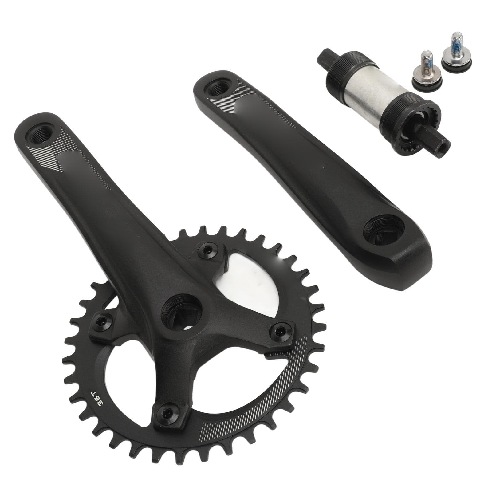 Bike Crankset Square 104BCD Crank 36T Chainring Sprocket Bottom Bracket Aluminum Alloy Bike Parts