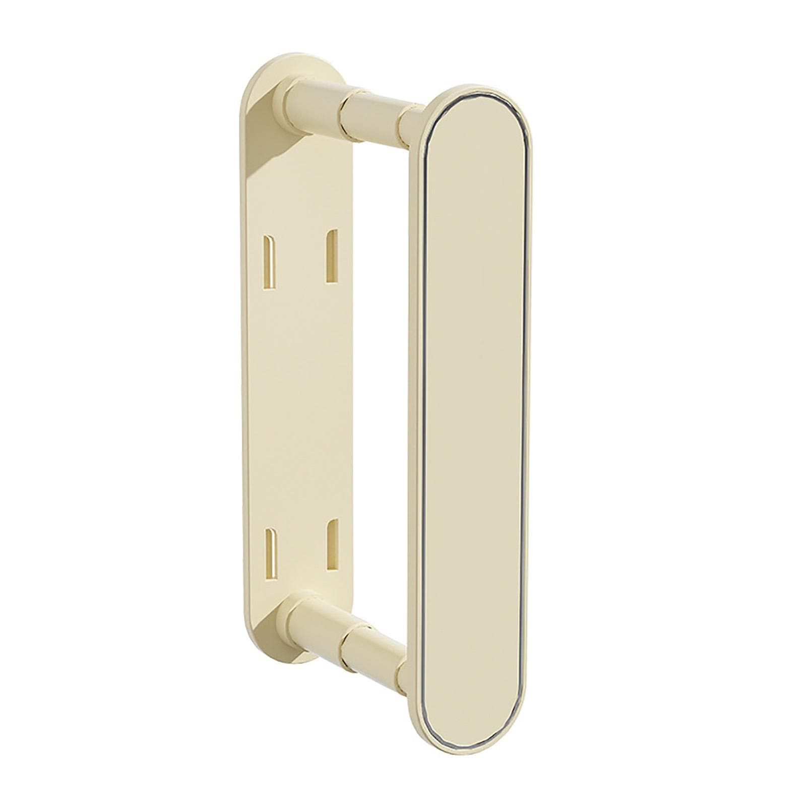 Wall Mounted Hanger Organizer Plastic Drill Free Expandable Clothes Hanger Storage Rack Foldable white