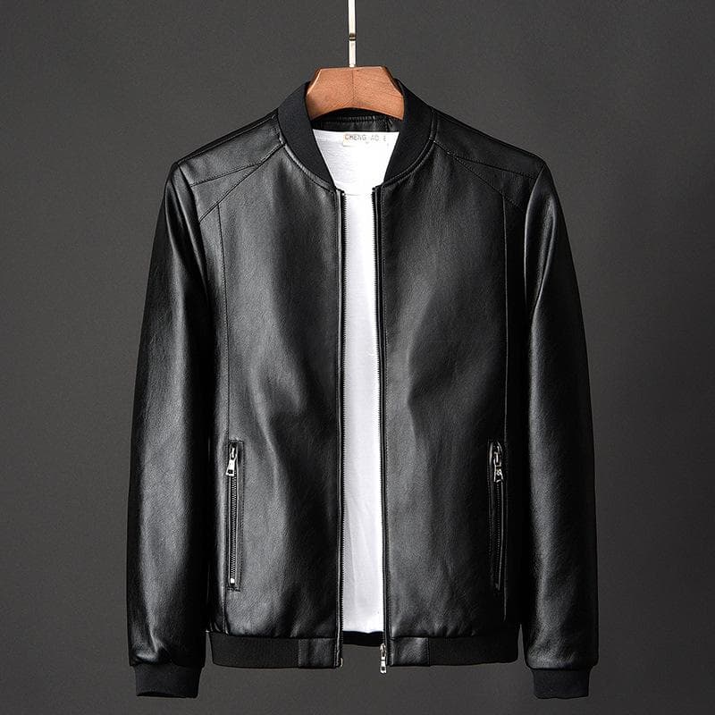 New Leather Men's Casual Jacket Korean Style Trendy Slim and Handsome Youth Spring and Autumn Jacket M