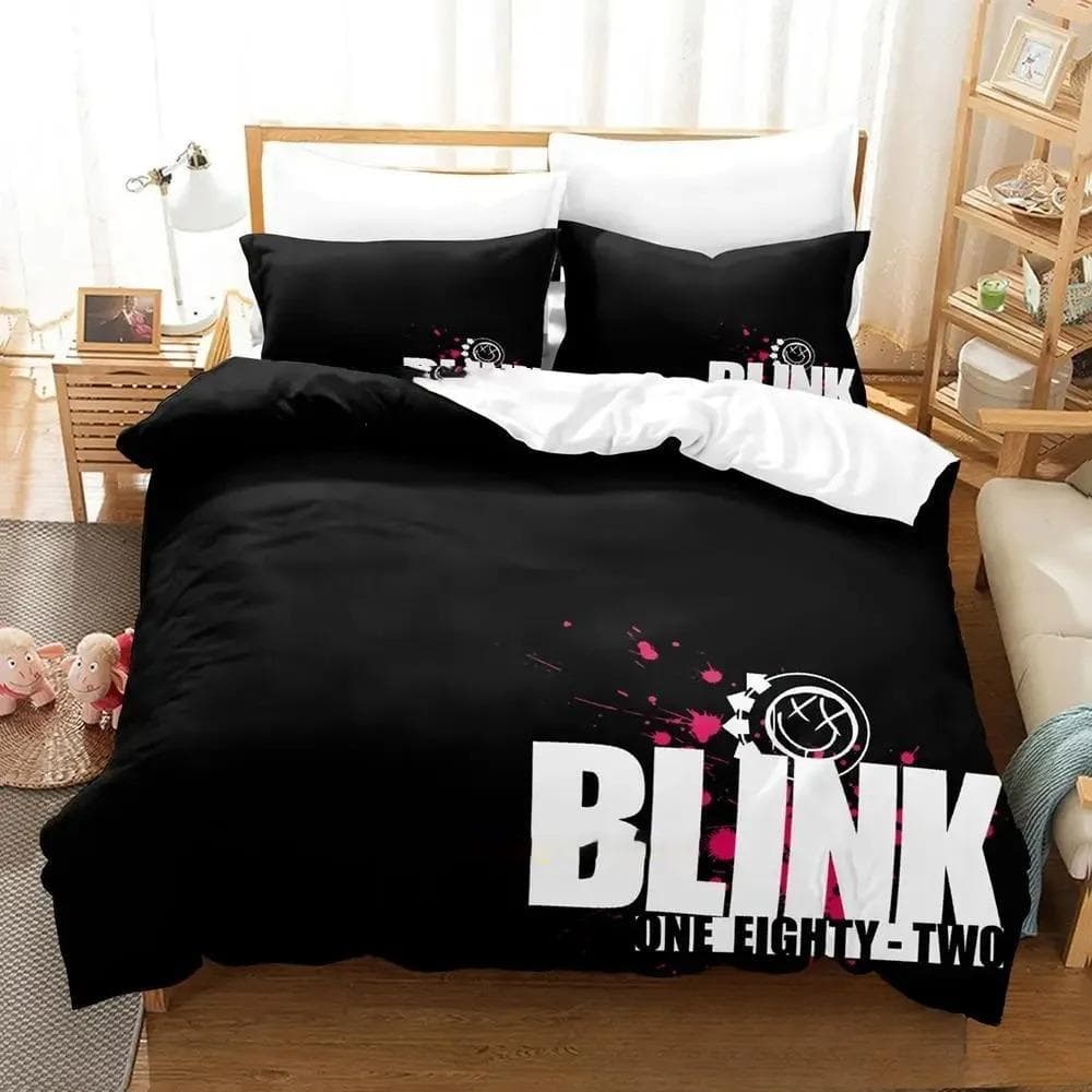 3D Printed Music Band B-Blink-182 Bedding Set Boys Girls Twin Queen King Size Duvet Cover Pillowcase Bed boys Adult Home Textile US Full 200x230cm