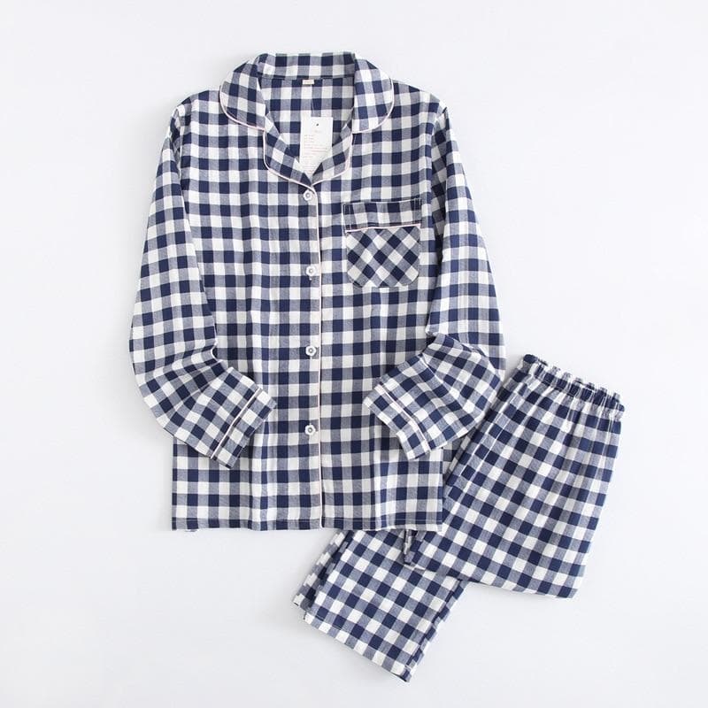 2026 Kimono Femme Maple Leaf Pajama Sets Women 100% Gauze Cotton Long Sleeve Casual Sleepwear Women Pajamas M