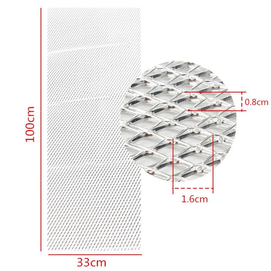 40 x13 Silver Rhombus Style Aluminium Vehicle Grille Net 8mm*16mm Mesh
