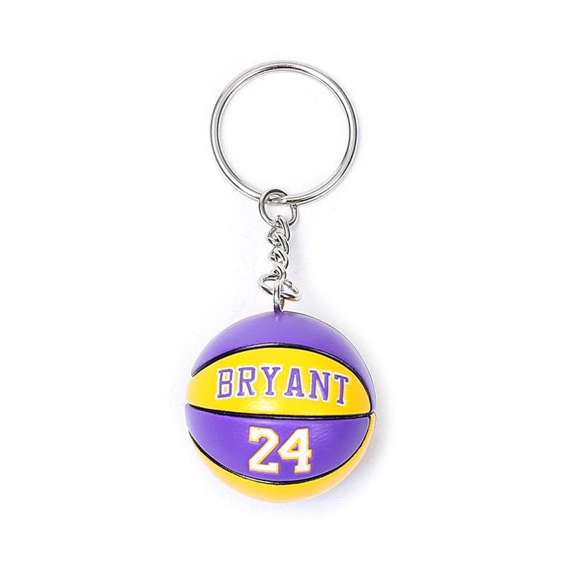Leather Basketball Keychain With James Curry Durant Kobe Harden And Irving Pendants Kobe