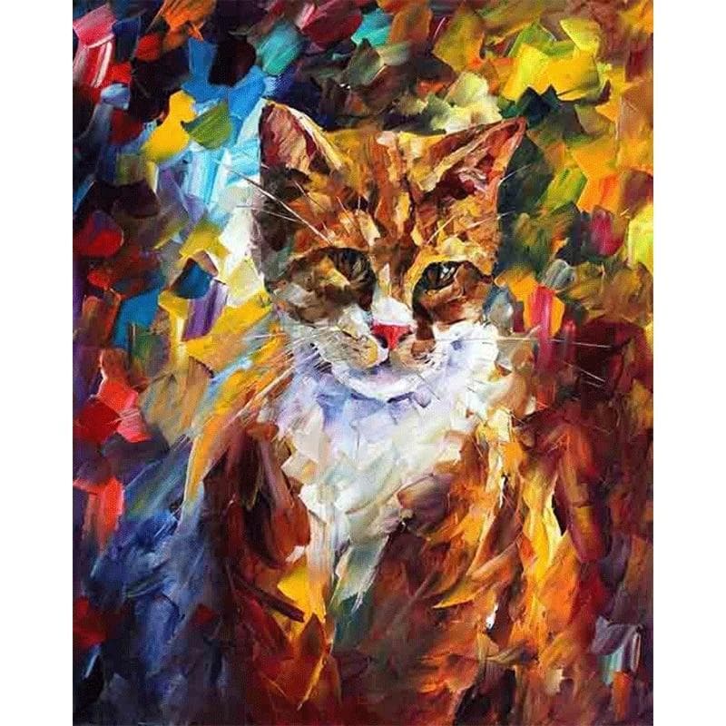 DIY 5D Diamond Painting Cross Stitch Oil painting cat Mosaic Diamond Embroidery Needlework 20X30CM