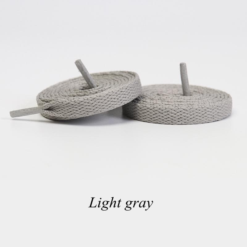 1 Pair Flat Shoelaces Classic Shoe Laces Fit Fashion Solid Sports Shoelace Casual Unisex Shoe Strings Shoe Accessories 100cm light gray