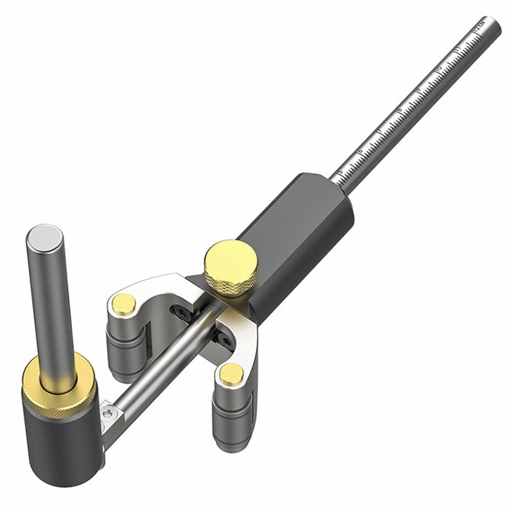 Woodworking Linear Arc Dual-purpose Scriber Ruler Parallel Line Drawing Tool Measuring Gauge DIY multicolour