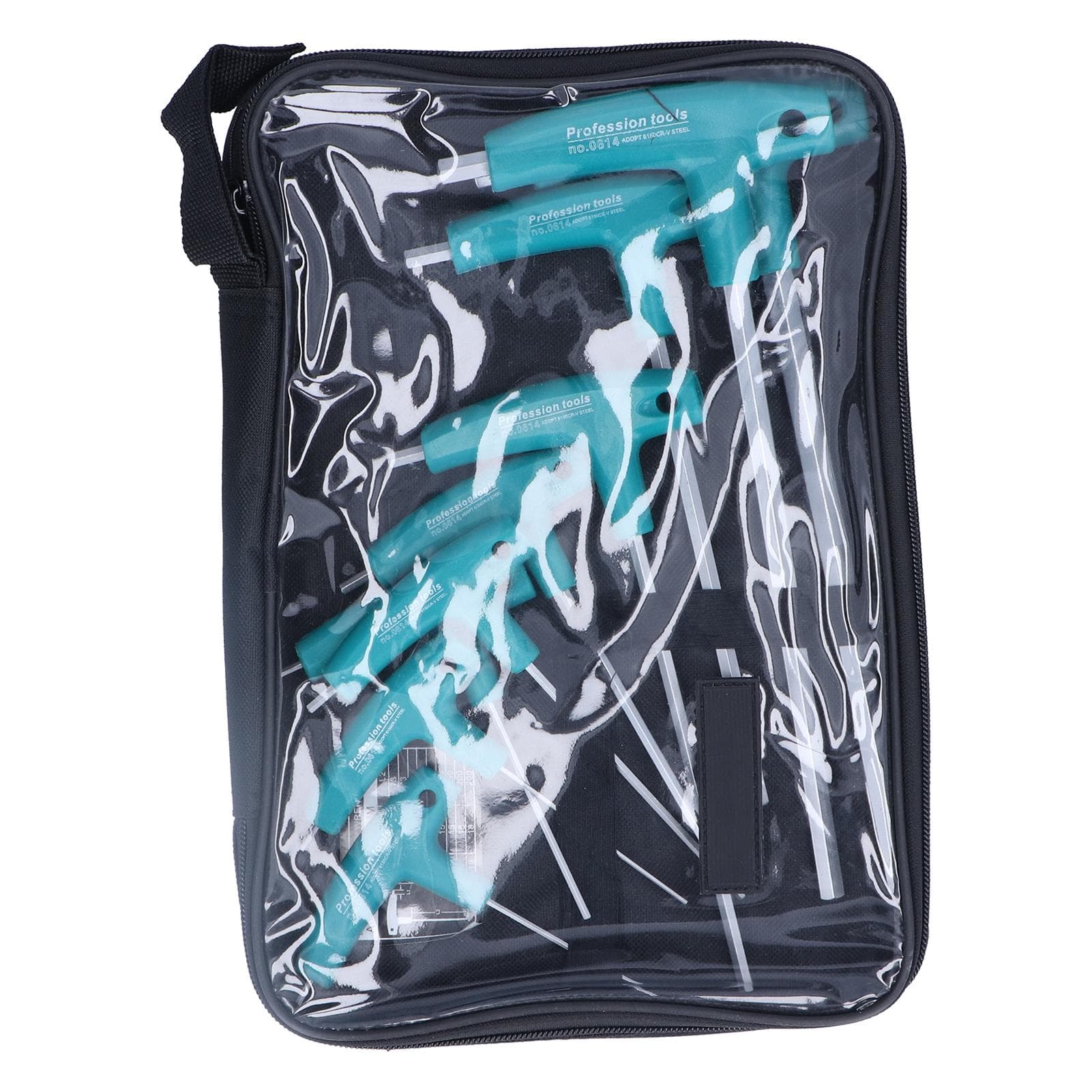 9Pcs Hex Wrench TShape Double Head NonSlip Handle Screw Tightening Tool with Storage Bag