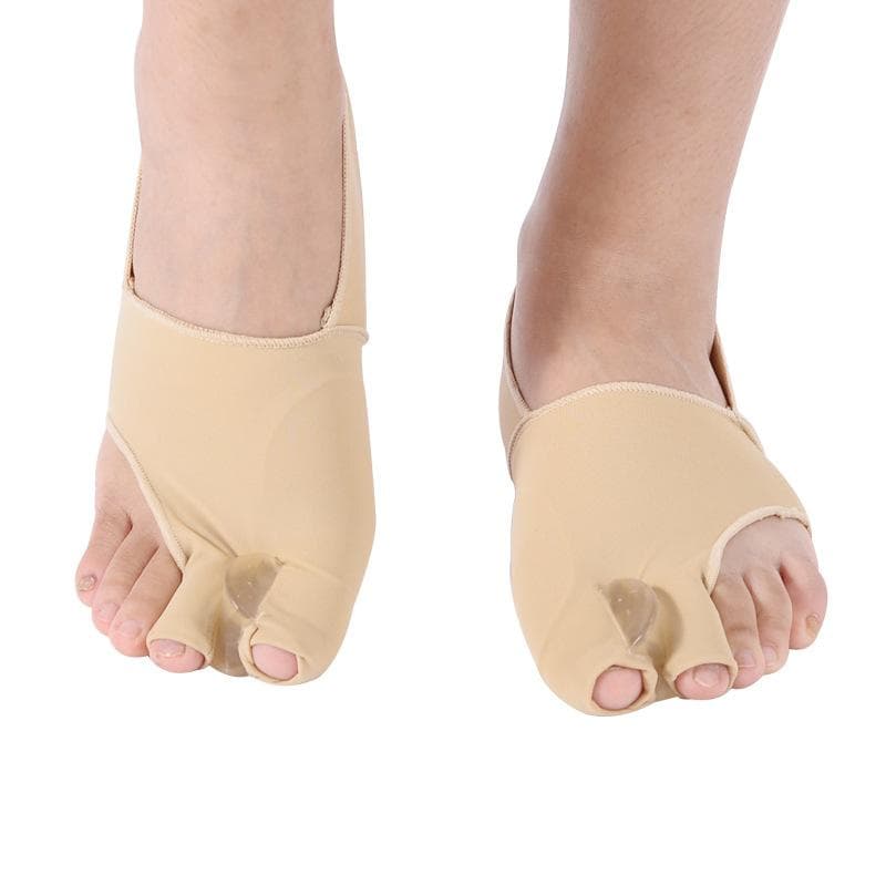 1Pair Silicone Gel Big Toes Separators Splint Feet Foot Care Tools L nude