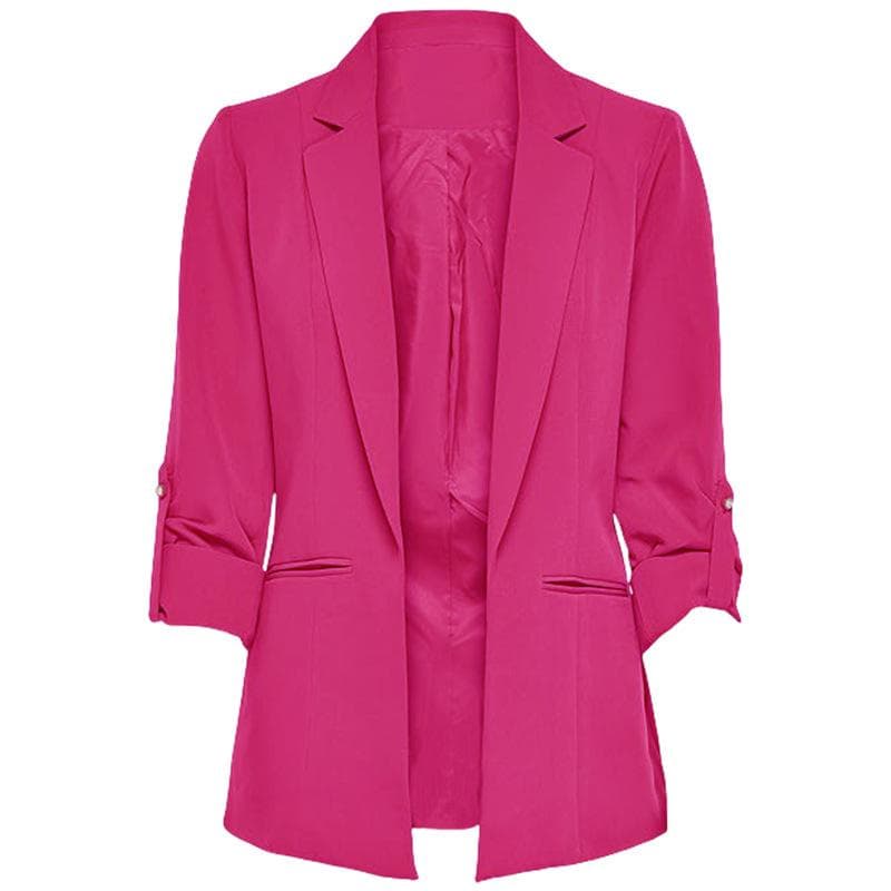 Spring and Autumn Casual Women's Suit Indoor and Outdoor Cardigan Jacket Professional Formal Wear 3XL