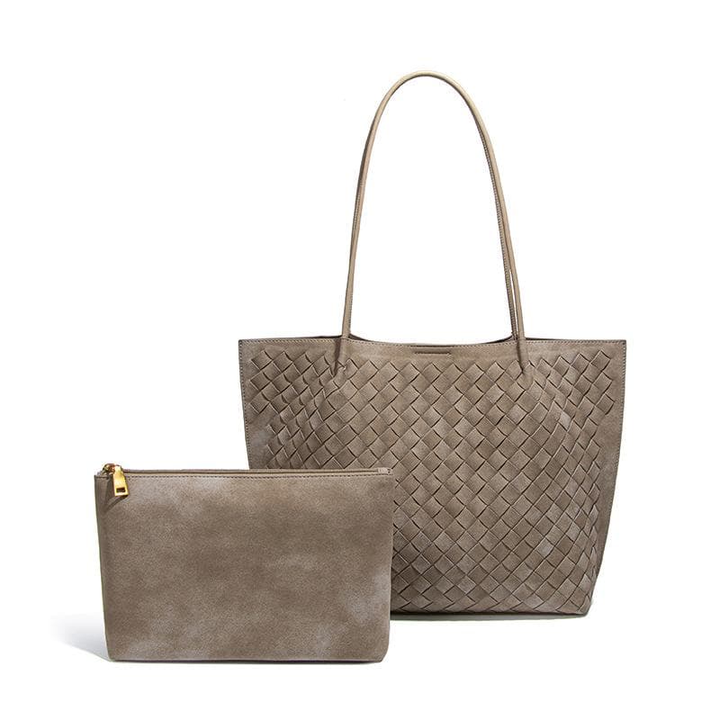 Autumn/Winter Large-Capacity Woven Handbag: Trendy One-Shoulder Underarm Tote for Women