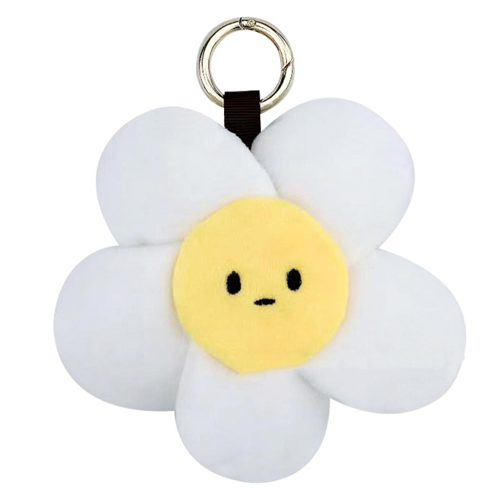 Sun Flower Plush Keychain PP Cotton Portable Sun Flower Plush Keychain Accessory for Backpack