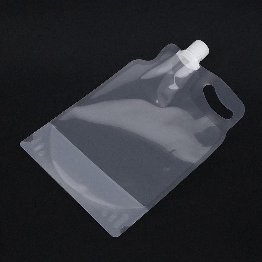 Outdoor Portable 2L Transparent Collapsible Water Bag Camping Hiking Cycling Drinking Water Pack Container Sports Entertainment transparent