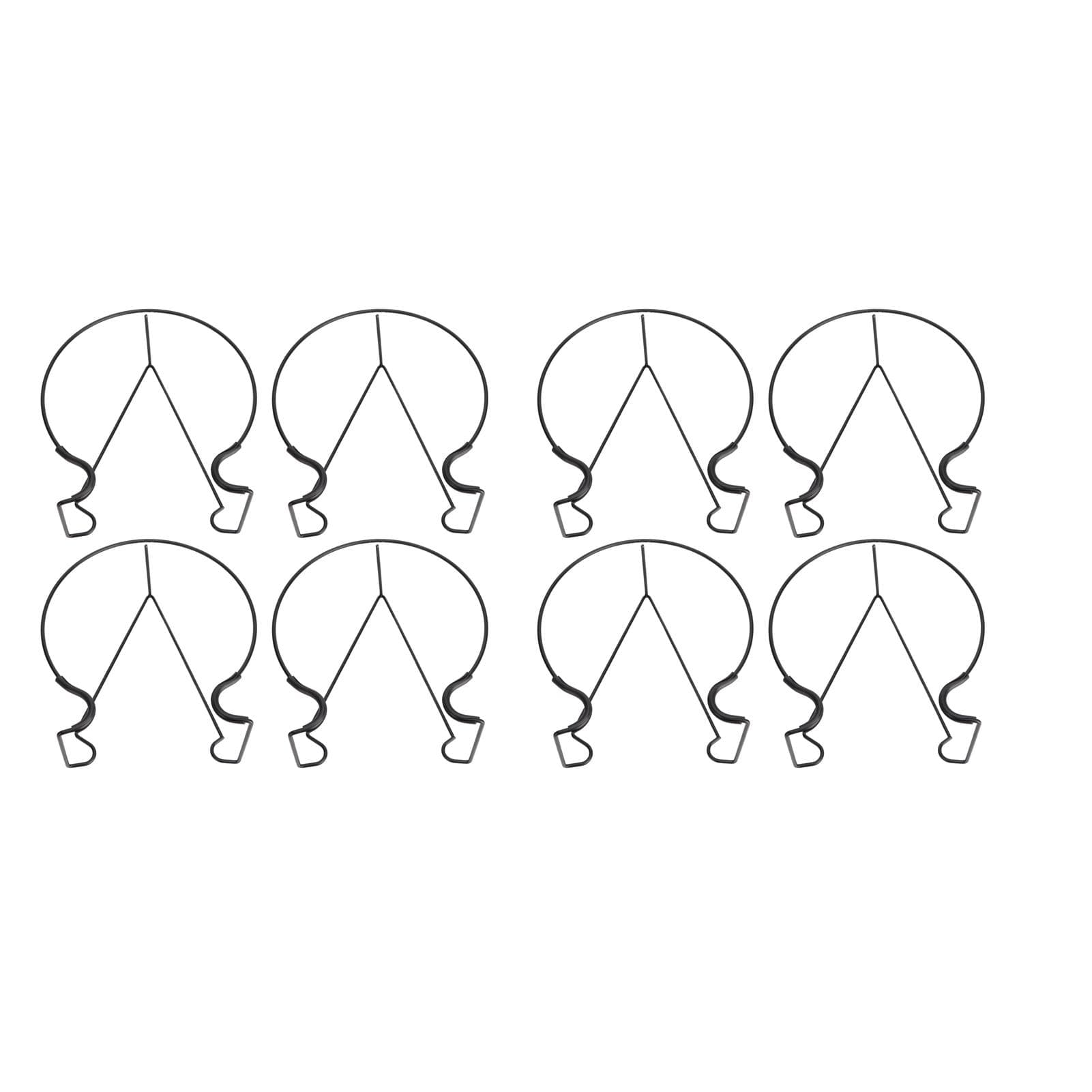 8pcs Railing Plant Pot Holder Iron Rack Floating Garden Flower Pot Stand Baskets Shelf for Outdoor