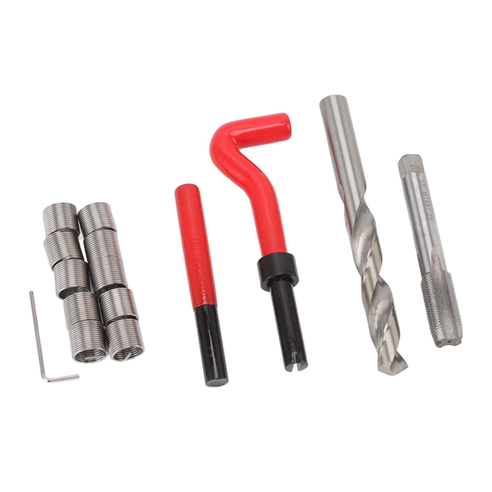 Thread Repair Kit Metric Steel Drill Tap Inserts Tool for Automotive Engine Repair M14x1.25