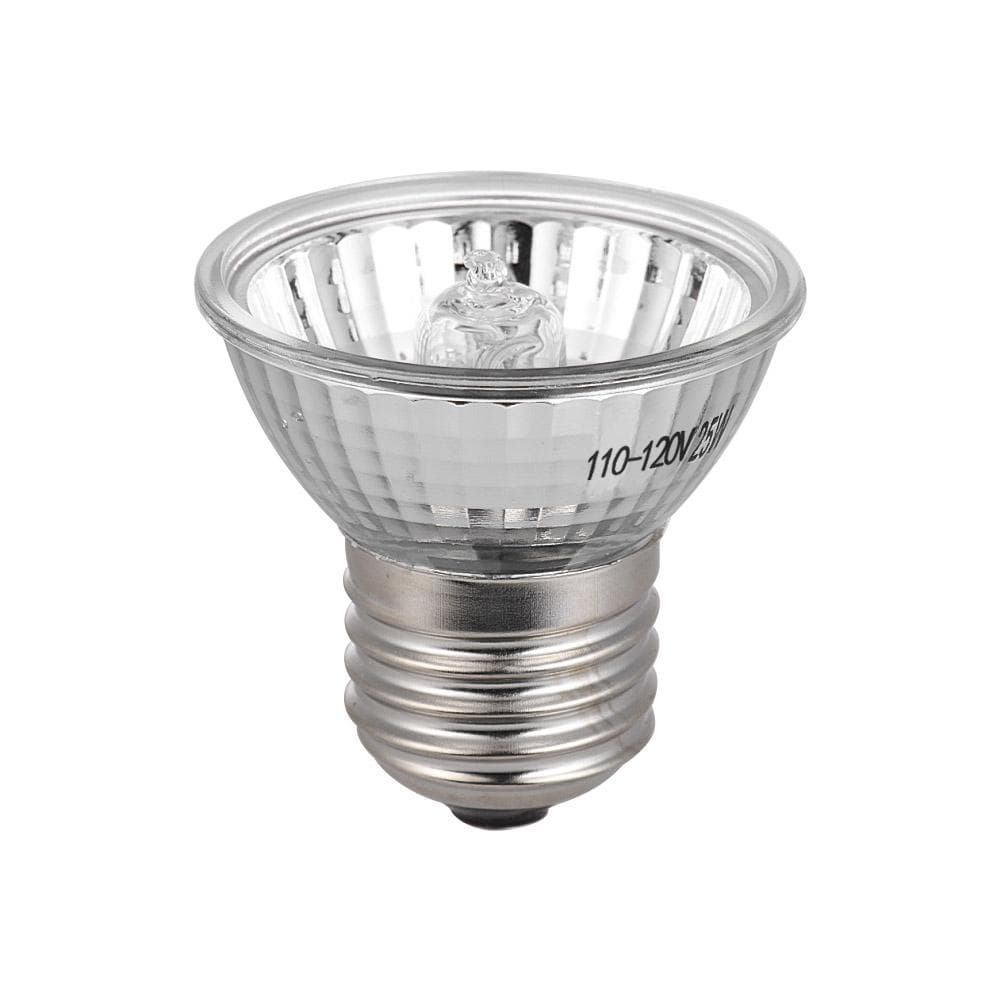 25W Halogen Heat Lamp UVA UVB Basking Lamp Heater Light Bulb for Reptiles Lizard Turtle Aquarium US silver