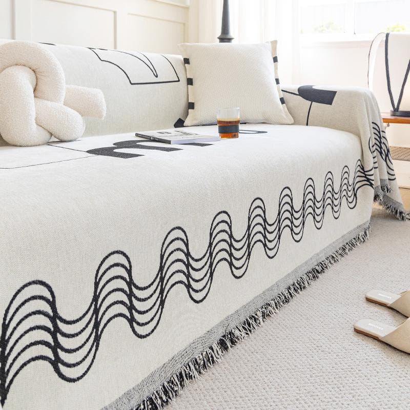 Sofa Cover Cloth All-season Universal Cover Universal Blanket Towel Nordic Minimalist Style Thick Texture Double-sided Usable 180x130cm1pcs