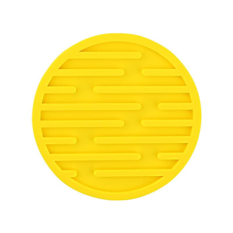 Silicone Coaster Round Heat Resistant Rubber Coffee Cup Mat Tea Drink Mug Glass Beverage Holder Pad Decor Table Mat yellow