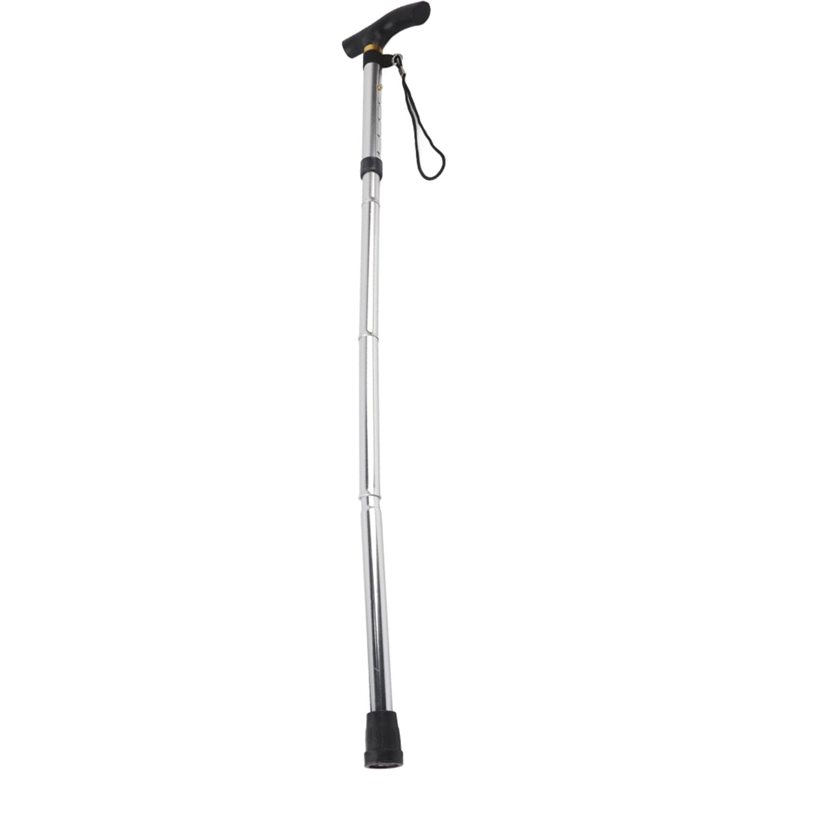 Portable Aluminium Alloy Frosted Anti?skid Elderly Walking Stick Multifunction Folding Ultralight white
