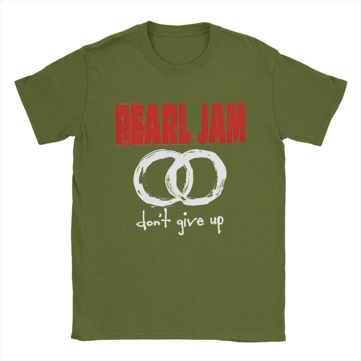 Fashion Pearls Jam Tour Album T-Shirts for Men Women Cotton Tee Shirt Adult Clothes XL army green