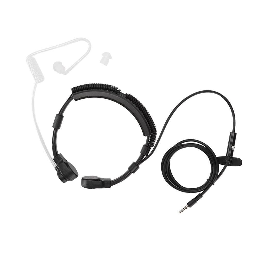 3.5mm Throat Mic Microphone Earphone PTT Adjustable Concealed Air Conduit for Smartphone