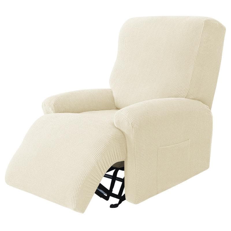 Polar Fleece Recliner Sofa Cover Living Room Lazy Boy Armchair Covers Stretch Spandex Couch Sofa Slipcovers Furniture Protector beige