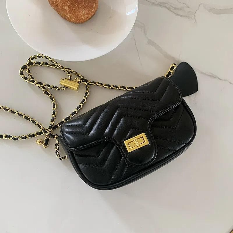 All Ins Crossbody Bag Bag Female Summer Tide Chain Bag Small Fragrant Wind Small Square Bag Single Shoulder Bag black
