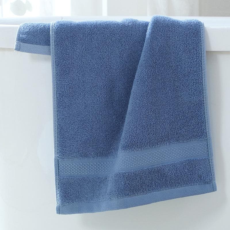 70*140cm Cotton Towel, Thickened Face Wash, Household Adult Cotton Large Face Towel, Men's and Women's Soft Hair Replacement Towel 35×35cm blue