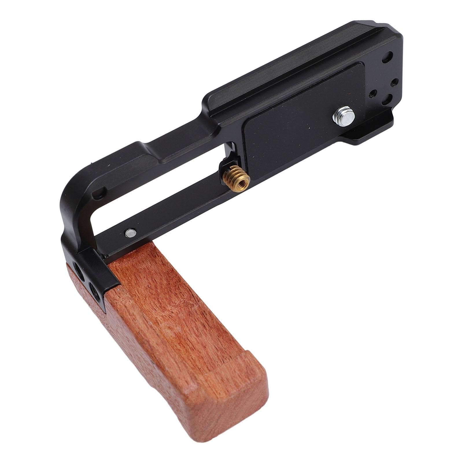 Camera L Shape Grip for Arca QR Plate Aluminum Alloy L Shape Bracket Wooden Grip with 14 Inch 20