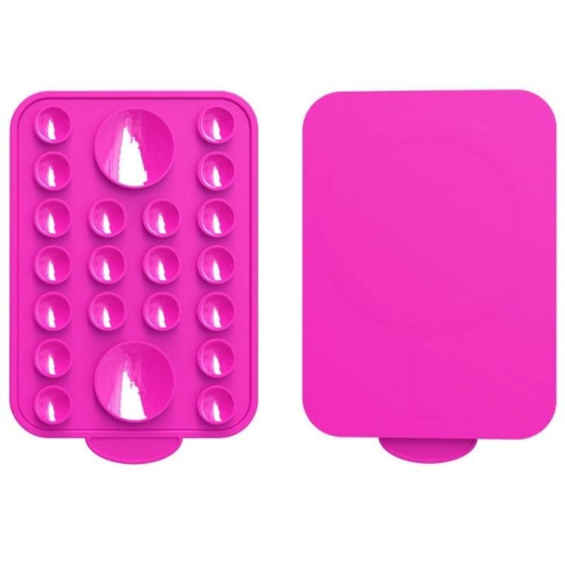 For Magsafe Magnetic Phone Holder Suction Cup Silicone Magnet Wall Mount Stand For IPhone 12/13/14/15 Universal Bracket purple