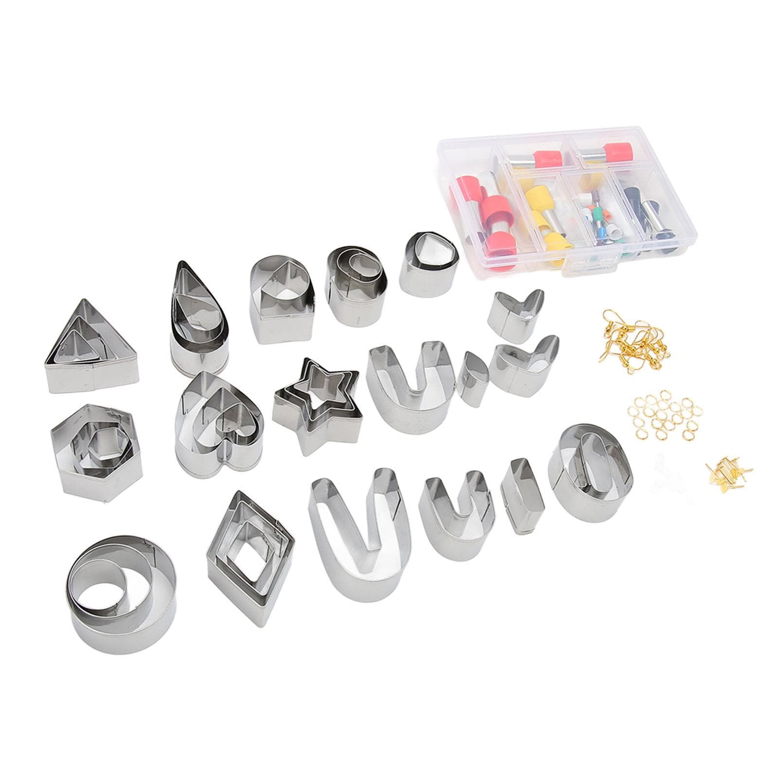 126pcs Polymer Clay Cutters Set 36 Shapes Stainless Steel Clay Cutters with 40 Circle Shape Cutters