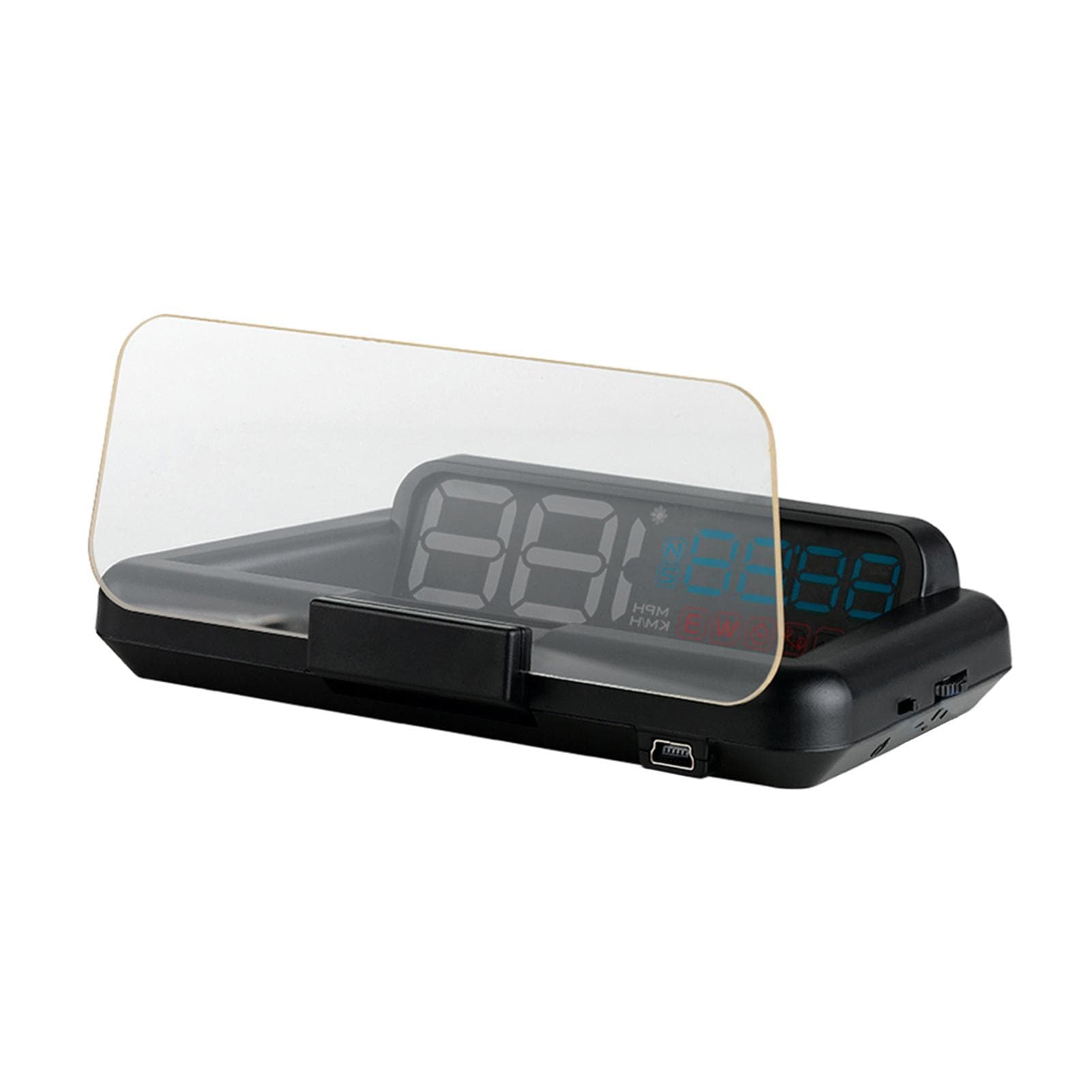 Car HUD Display, HUD Head Up Display Speedometer Car Safe Driving Computer Speed black
