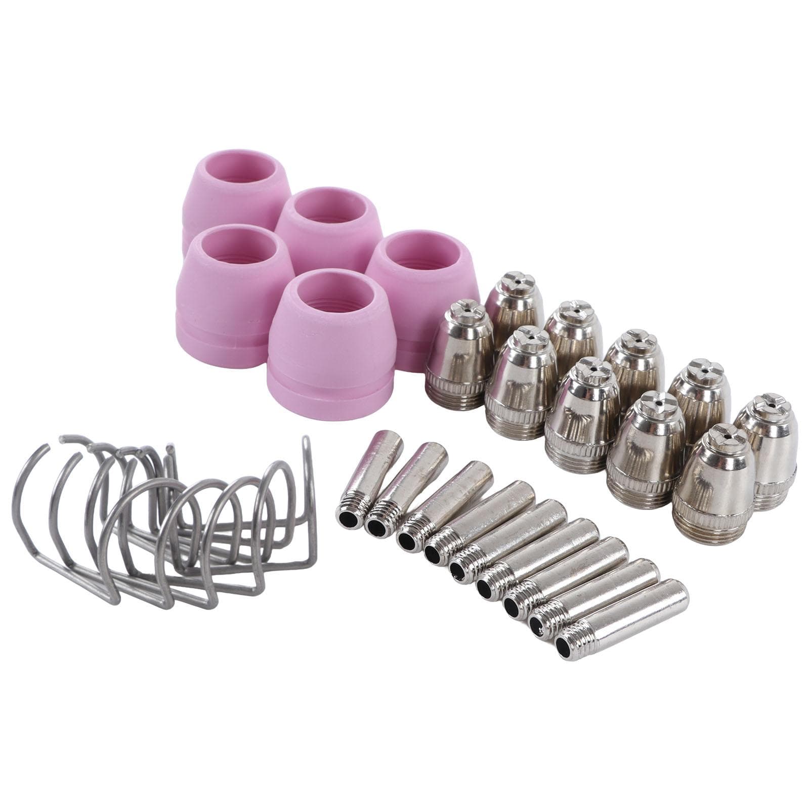 30PCS Plasma Torch Consumables ABS Easy Replacement Electrode Nozzles Cups Kit for Small Commercial