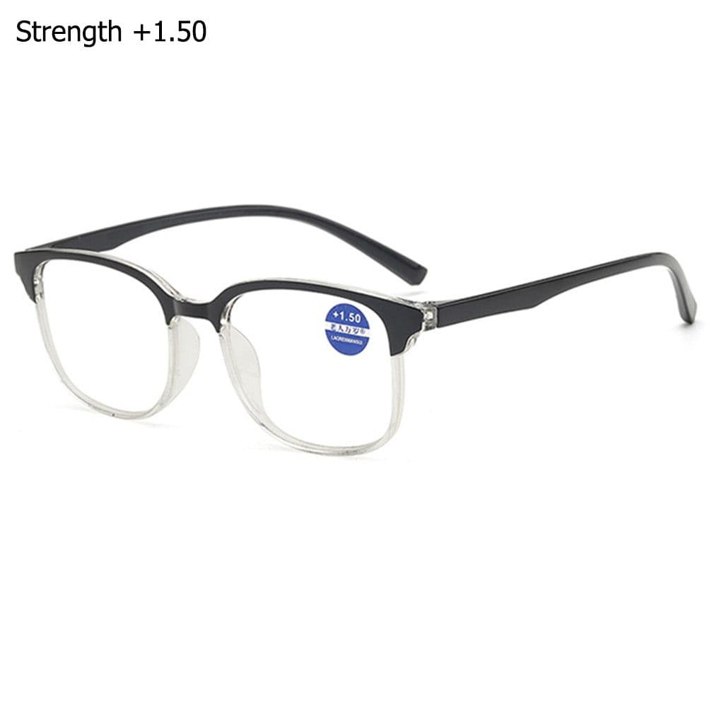 Definition +1.0~+4.0 Ultralight Reading Glasses Presbyopia Eyeglasses PC Frame Far Sight Eyewear Strength +1.50