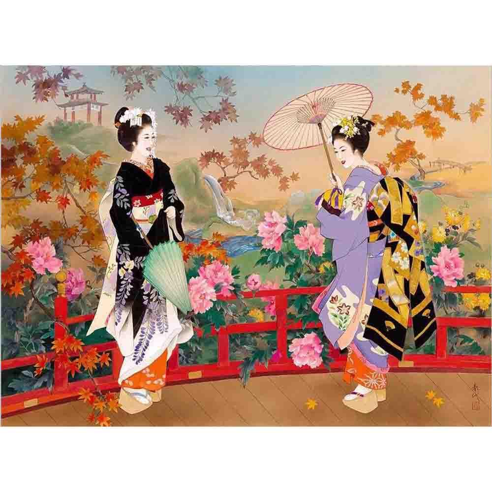 5D Diy Diamond Embroidery Cross Stitch Diamond Mosaic japanese woman geisha Diamond Painting Home Decor 20X30CM