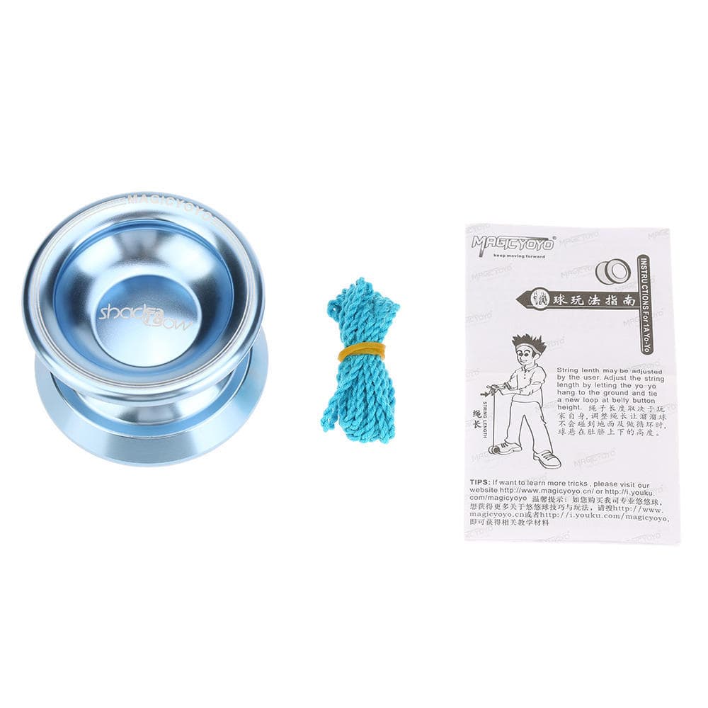 Magic Yoyo T8 Aluminum Alloy Metal Yoyo 8 Ball KK Bearing for Kids Gold NEW light blue
